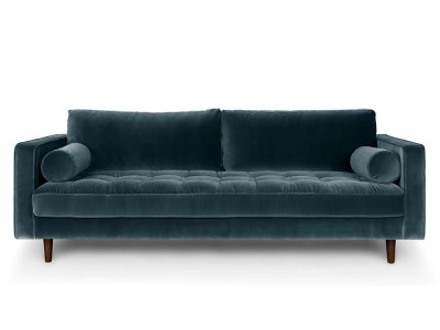 Ghế sofa cao cấp màu xanh lông nhunng CNT44A